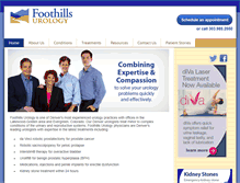 Tablet Screenshot of foothillsurology.com